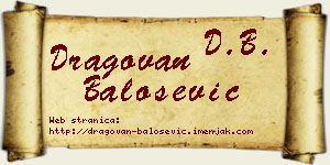 Dragovan Balošević vizit kartica